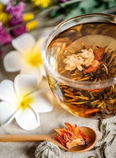 Heart Shaped Rose Variety Flower Blooming Tea 